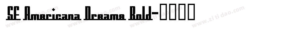  SF Americana Dreams Bold字体转换